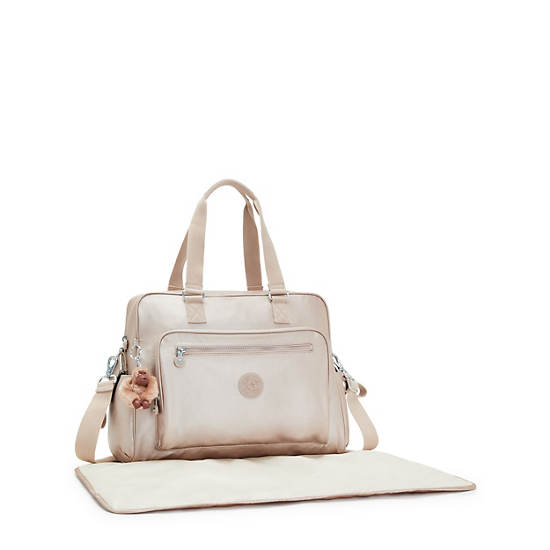 Kipling Alanna Klassieke Metallic Diaper Bag Tassen Beige | BE 1238IL